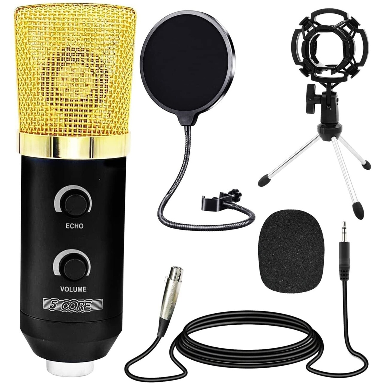 Mic For Computer Pc Gaming Podcast Desktop Tripod Stand Kit For Streaming Recording Vocals Voice Cardioids Studio